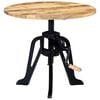 vidaXL Side Table Brown, Black Solid mango wood, Cast iron