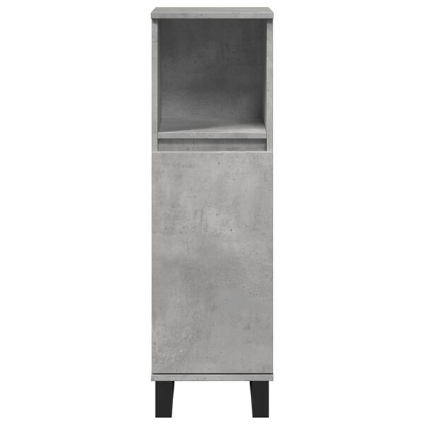 vidaXL Bathroom Cabinet Concrete gray Engineered wood, iron Tall