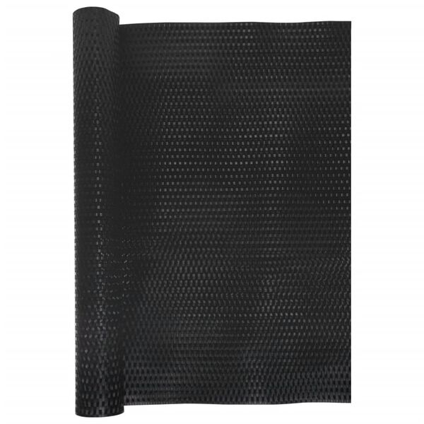 vidaXL Balcony Screen Black 196.9x35.4" Poly Rattan