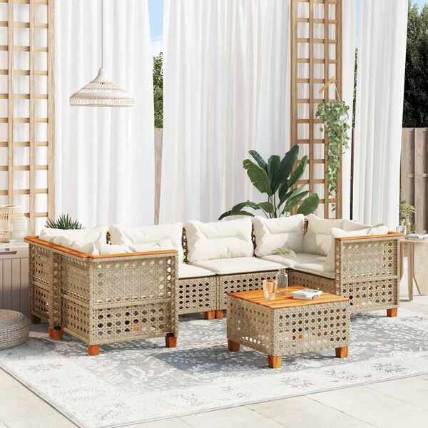 vidaXL Garden Sofa Set Beige