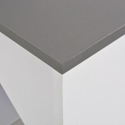 vidaXL Bar Table with Cabinet White 45.3"x23.2"x78.7"