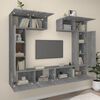 vidaXL TV Cabinet Set 6 Pieces Grey Sonoma Engineered Wood Medium