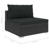 vidaXL Garden Lounge Set Black