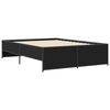 vidaXL Bed Frame Black Engineered wood, Steel Small Double