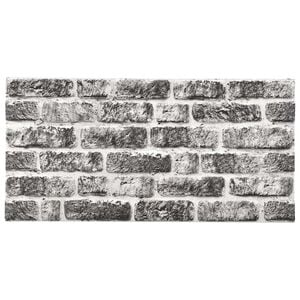 vidaXL 3D Wall Panels with Dark Gray Brick Design 10 pcs EPS