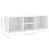 vidaXL Shoe Storage Bench White Engineered wood 41.3 in