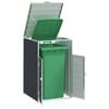 vidaXL Wheelie Bin Storage for Single Bin Anthracite 28.3"x31.9"x45.3" Steel