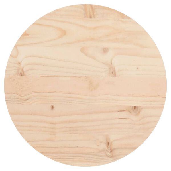 vidaXL Table Top Pine Solid pine wood Small Durable Table Top Round