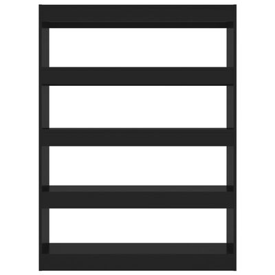 vidaXL Book Cabinet/Room Divider Black 39.4"x11.8"x53.1"