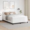 vidaXL Bed Frame with Mattress White 55.12 x 74.80 in Fabric