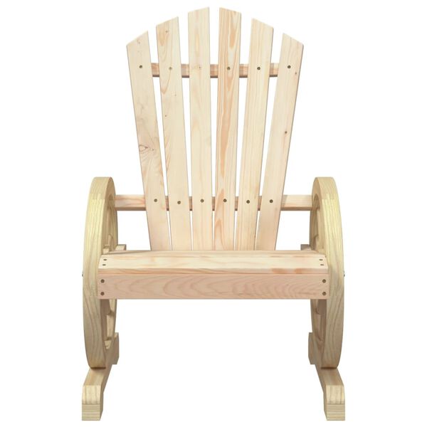 vidaXL Garden Adirondack Chair Natural Wood Solid Fir Wood Standard