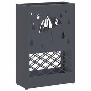 vidaXL Umbrella Stand Anthracite 11.02 x 4.72 x 16.14 in Steel