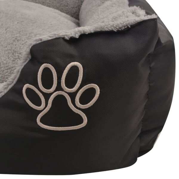 vidaXL Dog Bed Black PU-coated oxford fabric, faux fur XXL Dog Bed