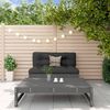 vidaXL Garden Lounge Set Grey Solid pine wood Medium Modular