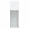 vidaXL TV Cabinet White Engineered wood, glass 12.0 x 11.8 x 35.4 in
