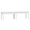 vidaXL 2-Seater Patio Bench White 62.8x17.3x17.7" Solid Wood Pine