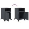 vidaXL Bedside Cabinet Set of 2 Anthracite Cold-rolled steel