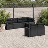 vidaXL Garden Sofa Set Black