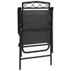 vidaXL Garden Chair Set of 4 Melange Grey Textilene fabric, Steel
