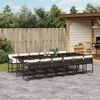 vidaXL Garden Dining Set Brown, Black, Cream White