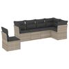 vidaXL Garden Sofa Set Light Grey PE Rattan L-Shaped Modular