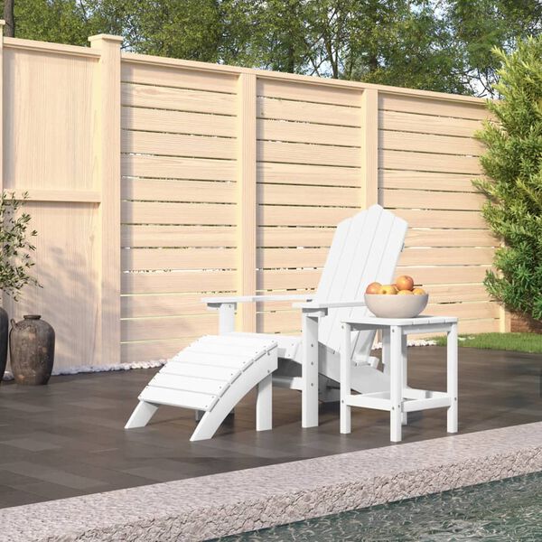 vidaXL Garden Chair White HDPE (High Density Polyethylene) Standard
