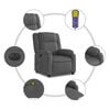 vidaXL Electric Massage Recliner Chair Dark gray