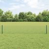 vidaXL Fence with Post Green 1.31 x 82.02 ft Steel and PVC