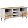 vidaXL TV Cabinet Natural Mango Wood with White