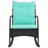 vidaXL Patio Rocking Chair Black, Turquoise