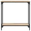 vidaXL Console Table Sonoma Oak Engineered Wood and Metal Medium