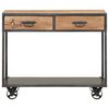 vidaXL Console Table Natural brown, grey Solid reclaimed wood, steel