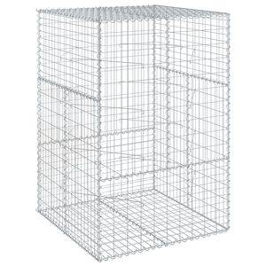 vidaXL Gabion Basket Silver Galvanized iron wire 39.4x39.4x59.1 in