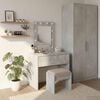 vidaXL Dressing Table Grey 23.62 x 15.75 x 27.56 in Engineered Wood