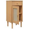 vidaXL Bedside Cabinet Brown Solid Pine Wood Medium Bedside Cabinet