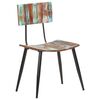 vidaXL Dining Chair Set of 6 Multicolors Solid reclaimed wood, iron