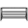 vidaXL Shoe Rack Grey Sonoma Engineered wood 35.4 x 11.8 x 17.7 in