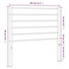 vidaXL Headboard White Powder-Coated Steel Single Bed Headboard Durable