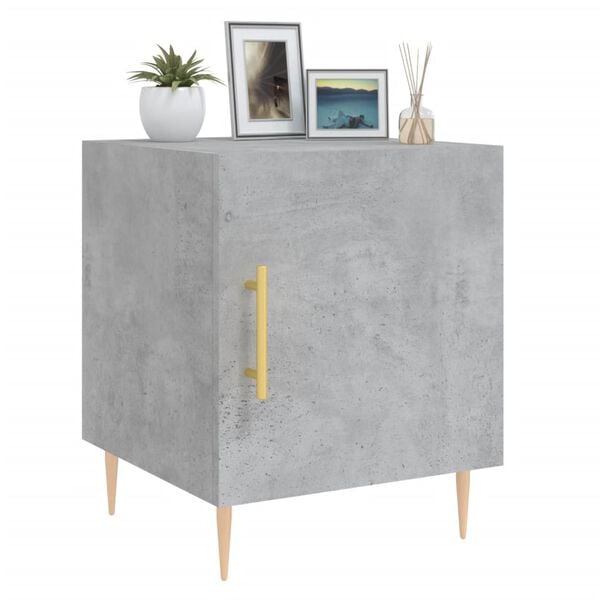 vidaXL Bedside Cabinet Set of 2 Concrete Grey Engineered wood