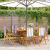 vidaXL Garden Chair Set of 6 Blue and White