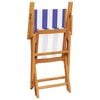 vidaXL Garden Chair Set of 4 Blue Solid Acacia wood Medium Foldable