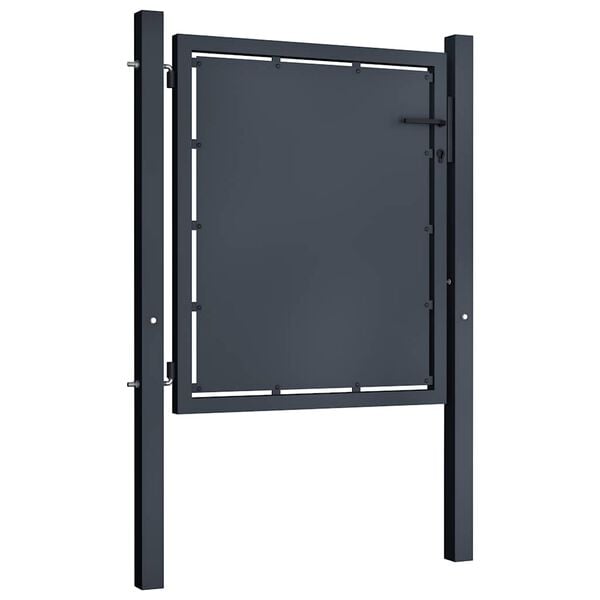vidaXL Garden Gate Steel 39.4x29.5" Anthracite