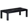 vidaXL Coffee Table Black Solid Mango Wood 43.3x19.7x13.8 in Industrial
