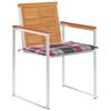 vidaXL Patio Chairs 8 pcs with Cuhsions Solid Acacia Wood (4x46495+2x314069)