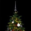 vidaXL Artificial Hinged Christmas Tree Green PVC, PE, Iron, Plastic