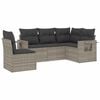 vidaXL Garden Sofa Set Light Grey PE Rattan 5 Piece Modular