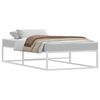 vidaXL Bed Frame White Powder-Coated Metal Single Single Bed Frame