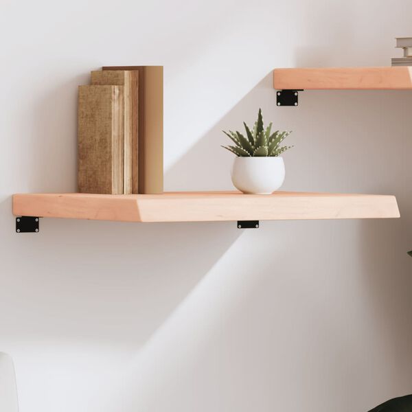 vidaXL Wall Shelf Medium brown Solid oak wood (untreated) Medium