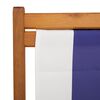 vidaXL Beach Chair Blue and white Solid eucalyptus wood and polyester fabric