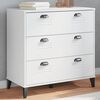 vidaXL Drawer Chest White Engineered wood, plastic 31.5 x 15.7 x 31.5 in